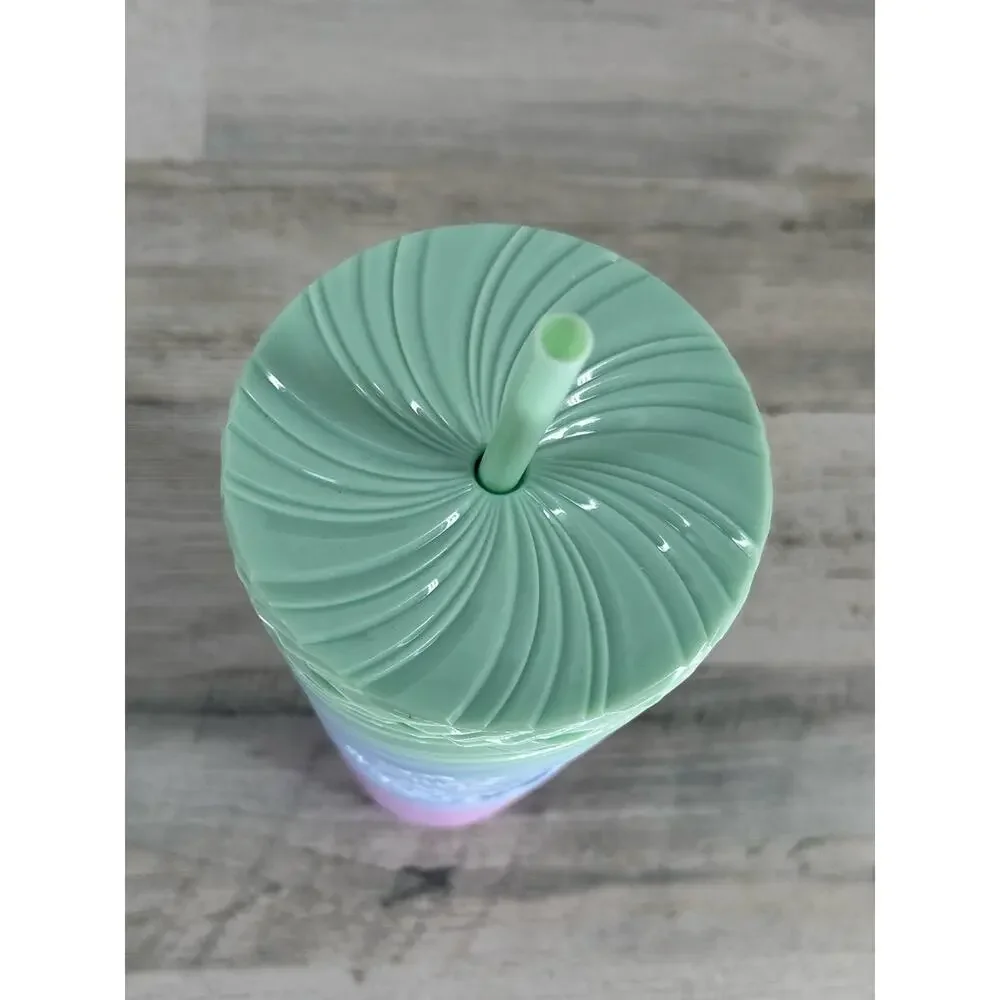 Starbucks Tumbler Cold Cup Spring Ombre Swirl Multi Color Venti 24oz New